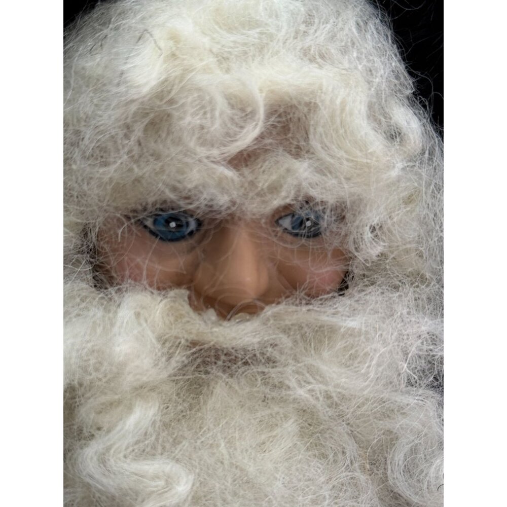 Betty Boedt Folk Art Santa Claus Doll Black Fur Red Coat Handmade 1993 15" - Picture 3 of 8